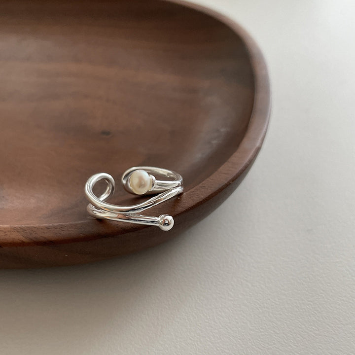 Asymmetrical Pearl Ring