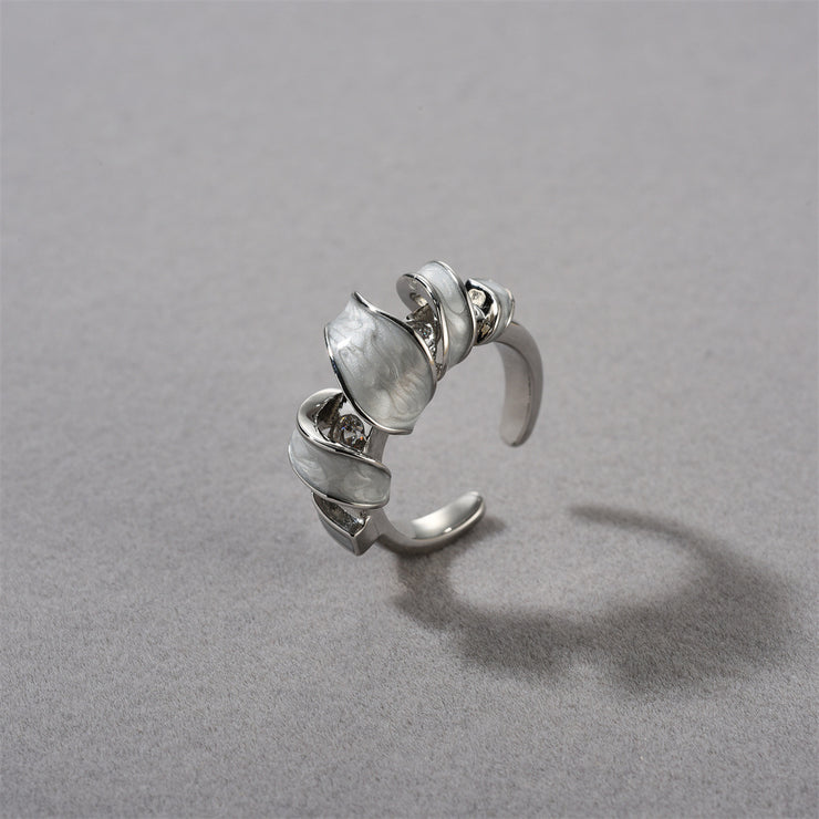 Vintage Enamel Adjustable Ring