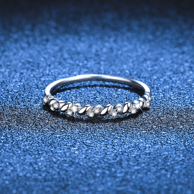 Whisper Twist Moissanite Ring