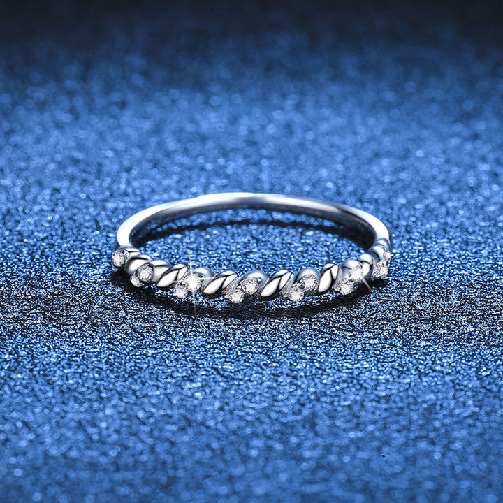 Whisper Twist Moissanite Ring