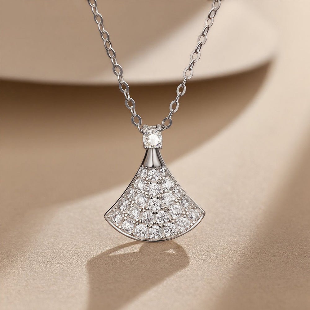 Radiant Fan Pavé Moissanite Necklace