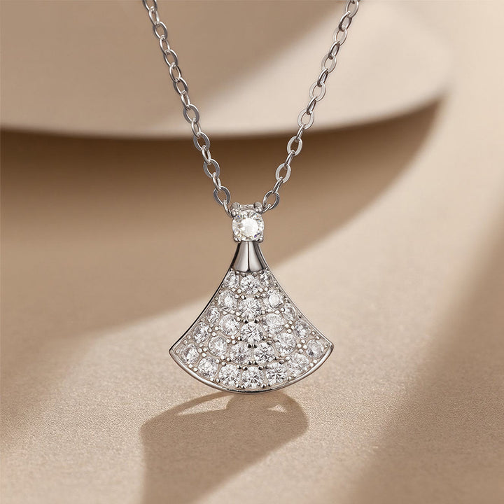 Radiant Fan Pavé Moissanite Necklace