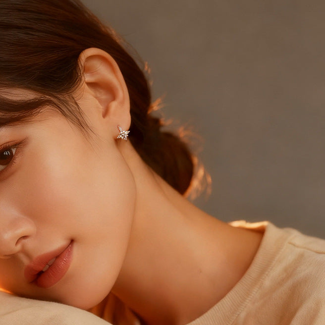 Moissanite Huggie Earrings