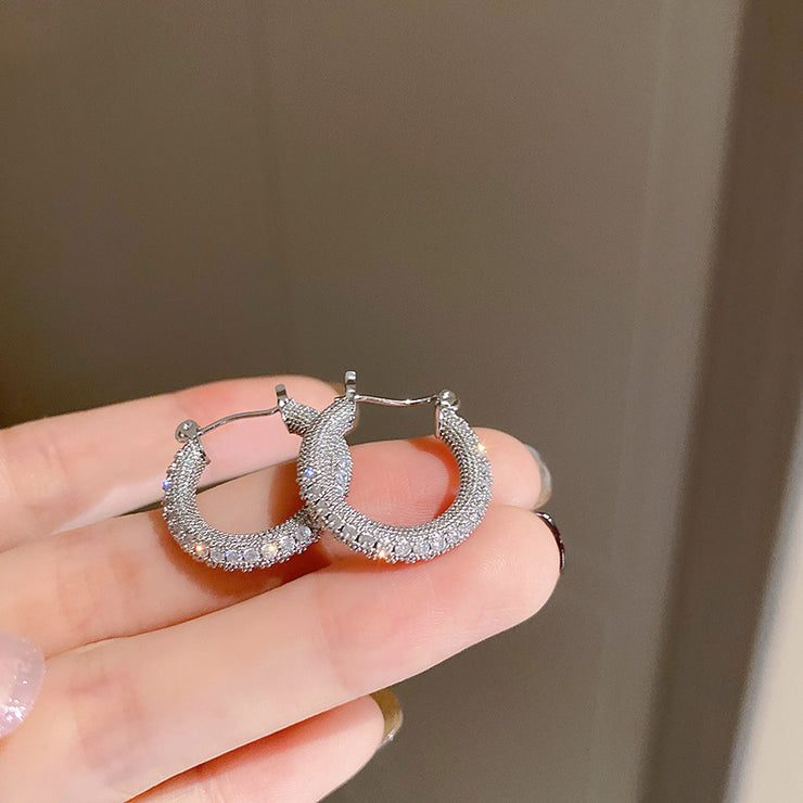 Zirconia Circle Earrings
