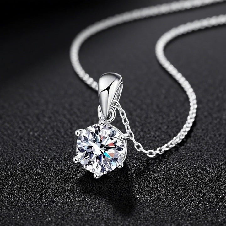 Classic Solitaire Moissanite Necklace