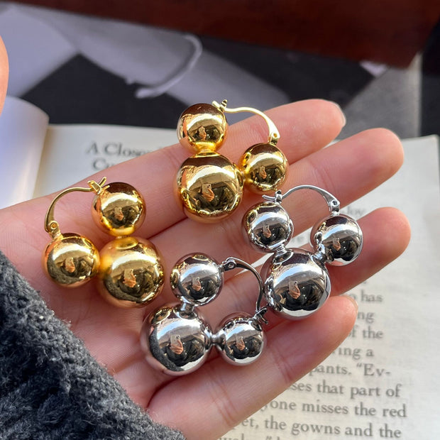 Metallic Ball Earrings