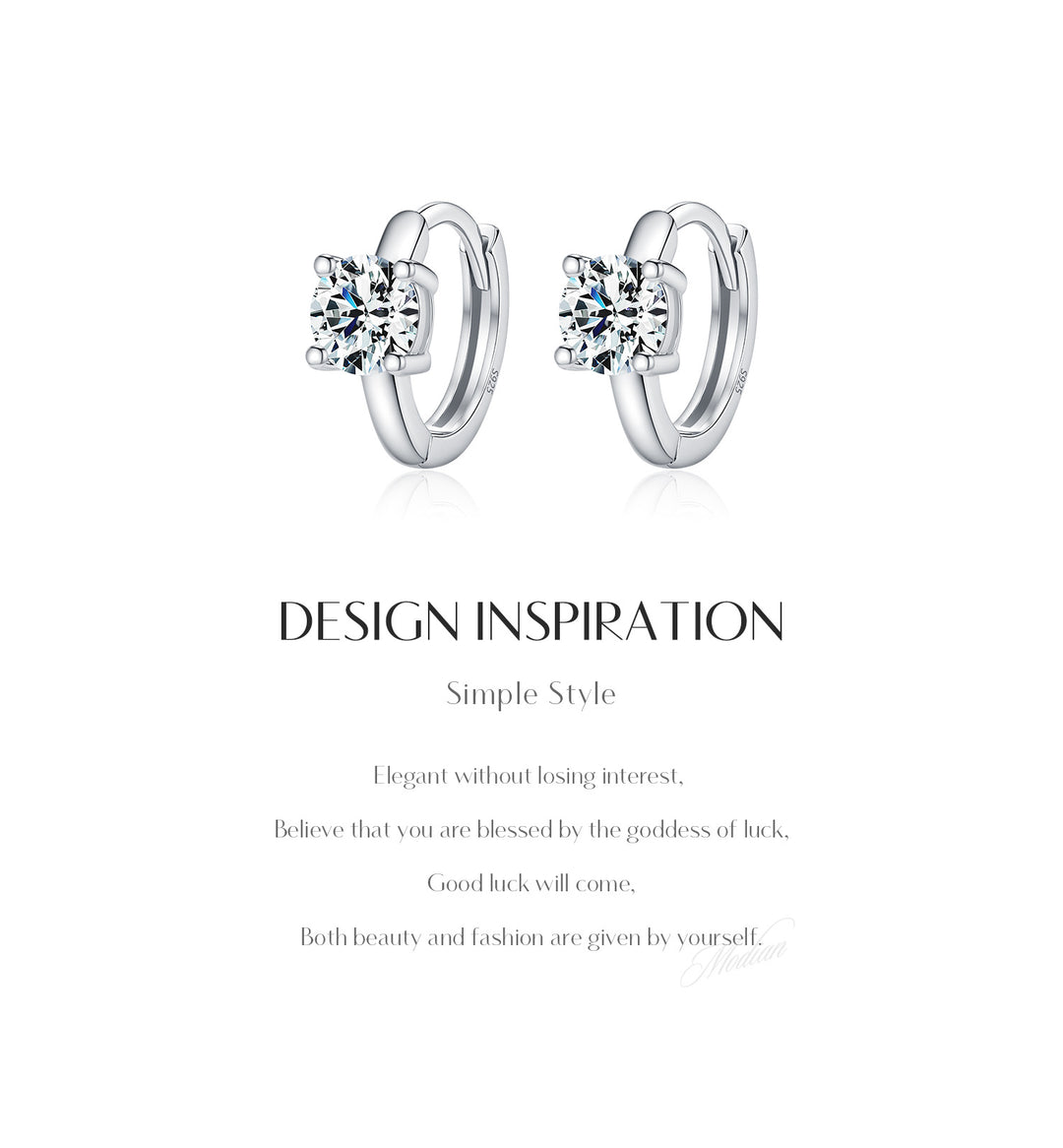 Moissanite Huggie Earrings