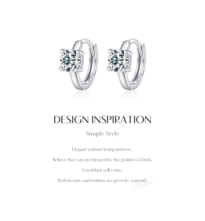 Moissanite Huggie Earrings