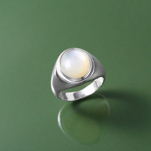 S925 Sterling Silver Pinctada Albina Ring