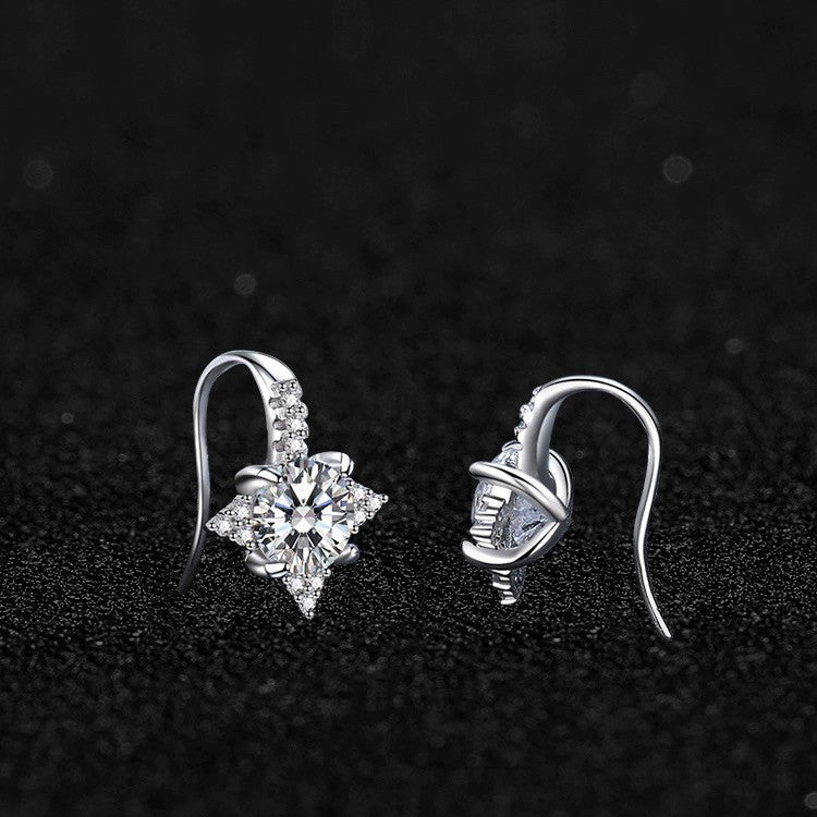 Moissanite Huggie Earrings