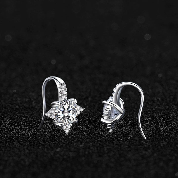 Moissanite Huggie Earrings