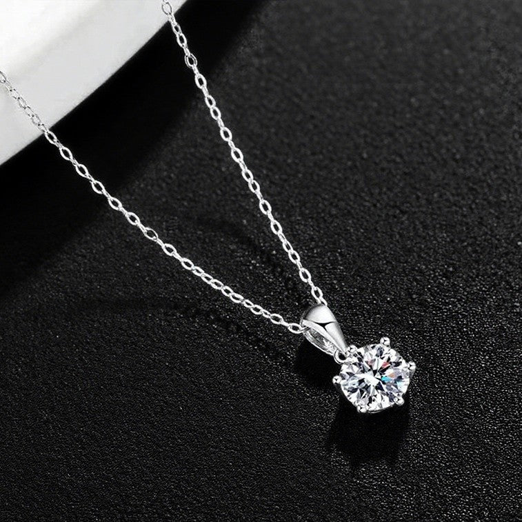 Classic Solitaire Moissanite Necklace