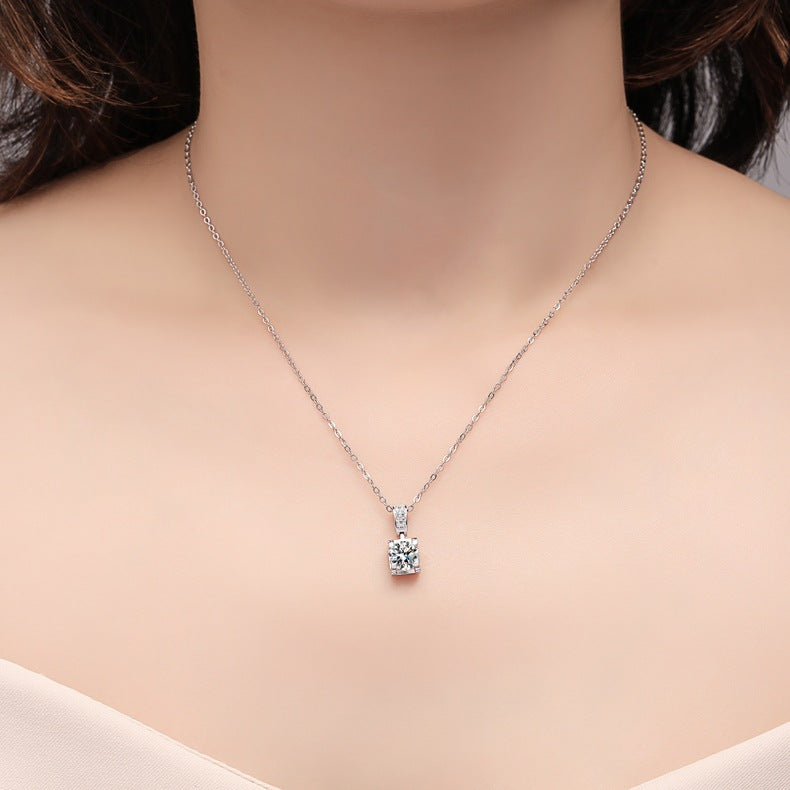 Square Basket Moissanite Pendant