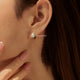 Moissanite Huggie Earrings