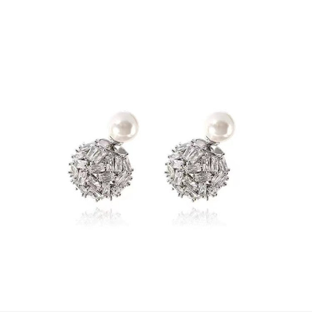 Gorgeous Zirconia Pearl Earrings