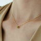 Natural Peridot Sterling Silver Necklace