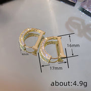 Zirconia Letter D Earrings