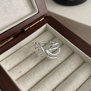 S925 Sterling Silver Ribbon Ring