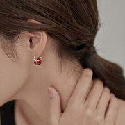 S925 Sterling Silver Natural Garnet Earrings