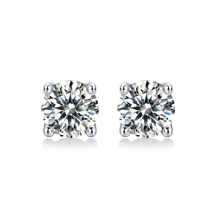 Classic 4-Prong Moissanite Stud Earrings