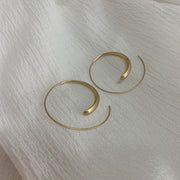 Large Curved Hoop Earrings