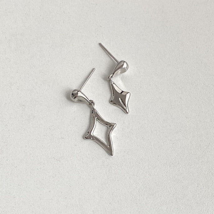 Asymmetrical Quadrangle Earrings