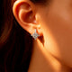 Moissanite Huggie Earrings