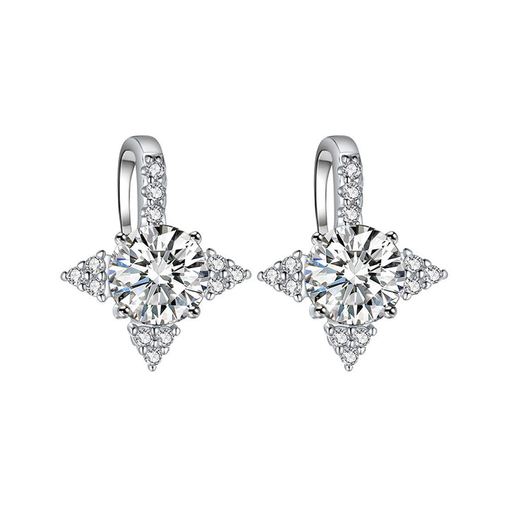 Moissanite Huggie Earrings