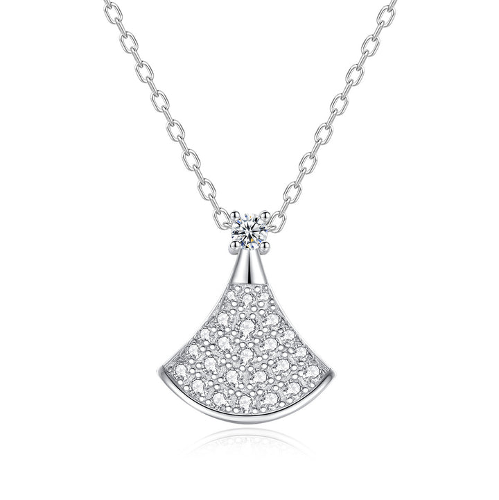 Radiant Fan Pavé Moissanite Necklace
