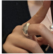 S925 Sterling Silver Fashion Polygonal Diamond Ring