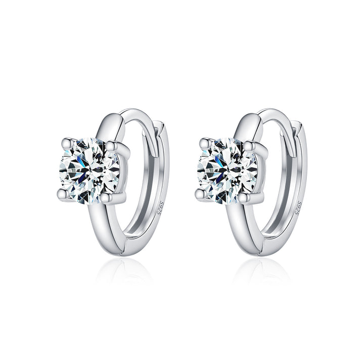 Moissanite Huggie Earrings