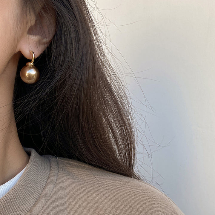 Champagne Pearl Stud Earrings