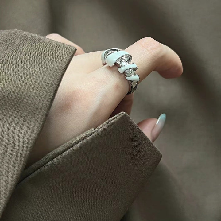 Vintage Enamel Adjustable Ring