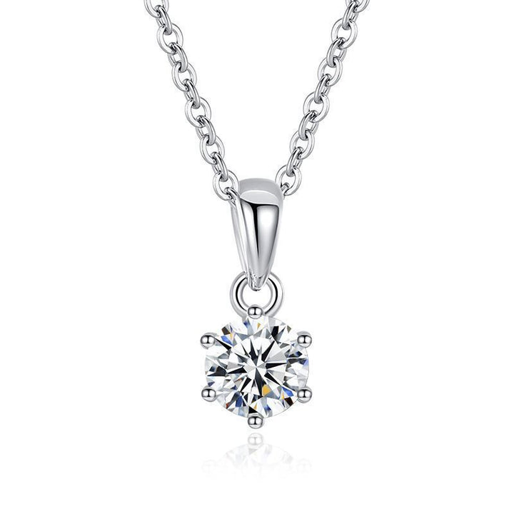 Classic Solitaire Moissanite Necklace