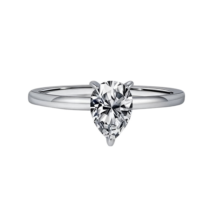 Pear-Cut Moissanite Ring