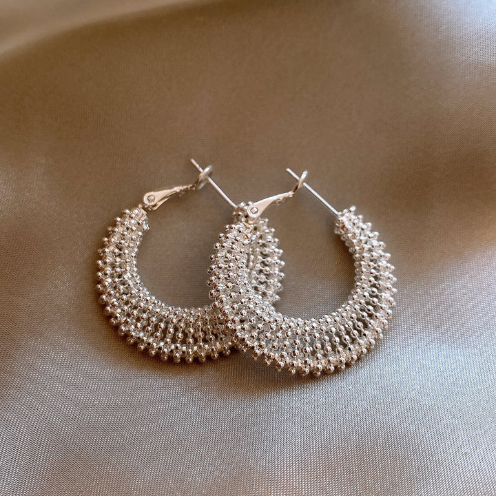 Textured Woven Hoop Earrings