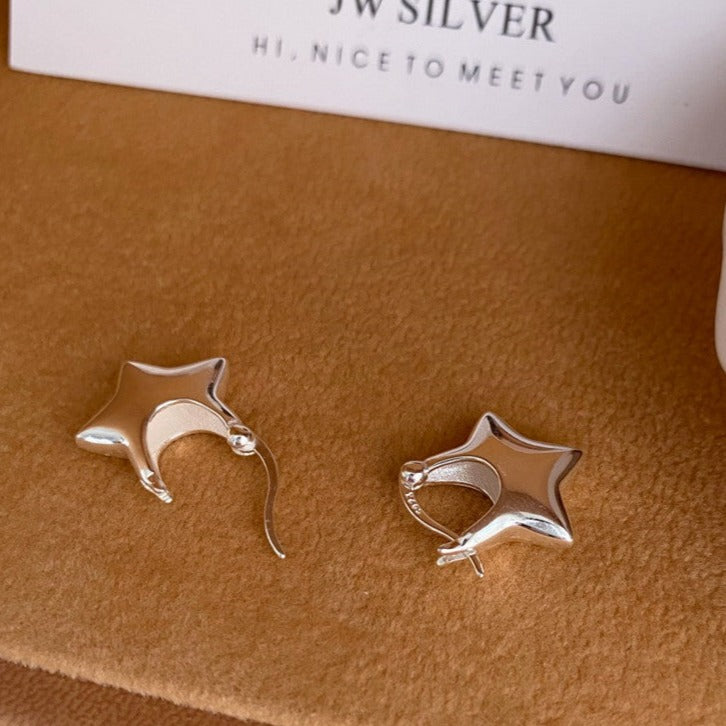 Sterling Silver Mini Star Earrings