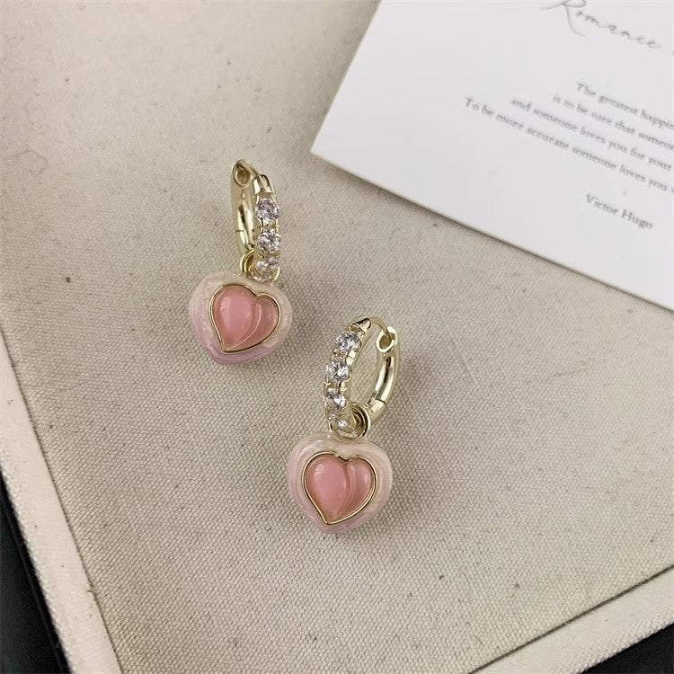 Sweetheart Pink Peach Earrings