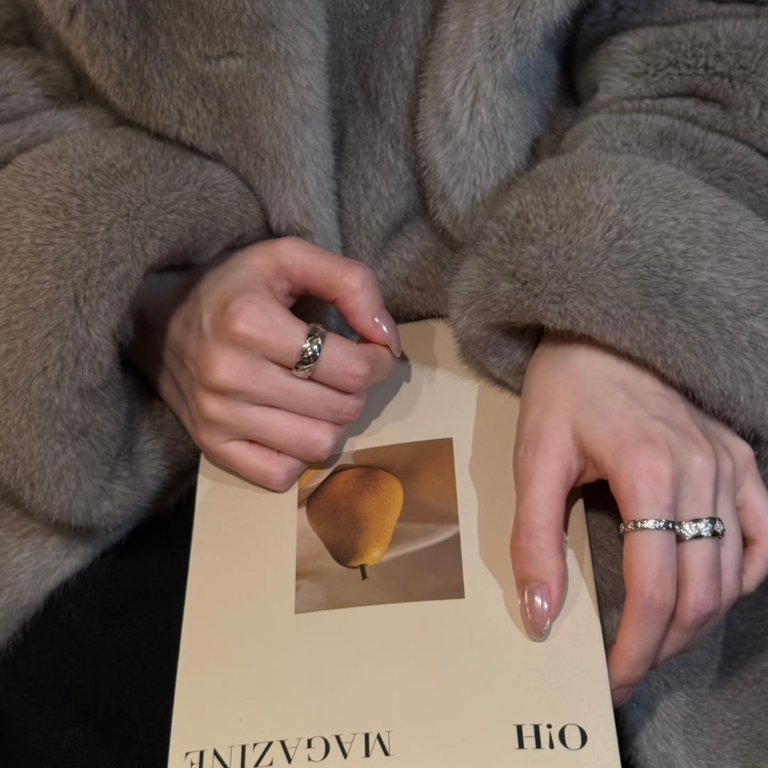 Slim Geometric Pavé Ring — Gold & Silver | S925 Sterling Silver