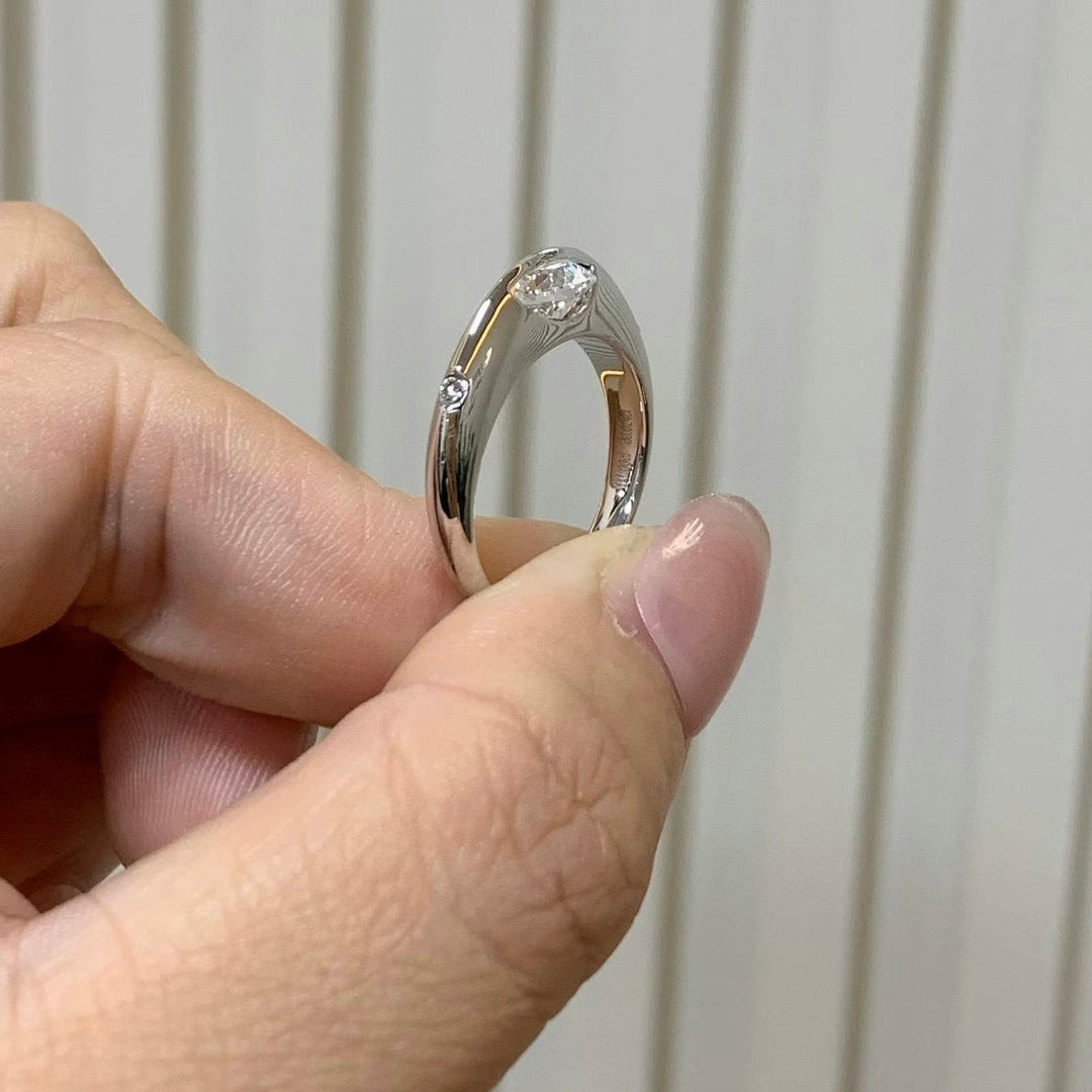Cosmic Stellar Three-Stone Moissanite Ring — Past, Present & Future | S925 Sterling Silver