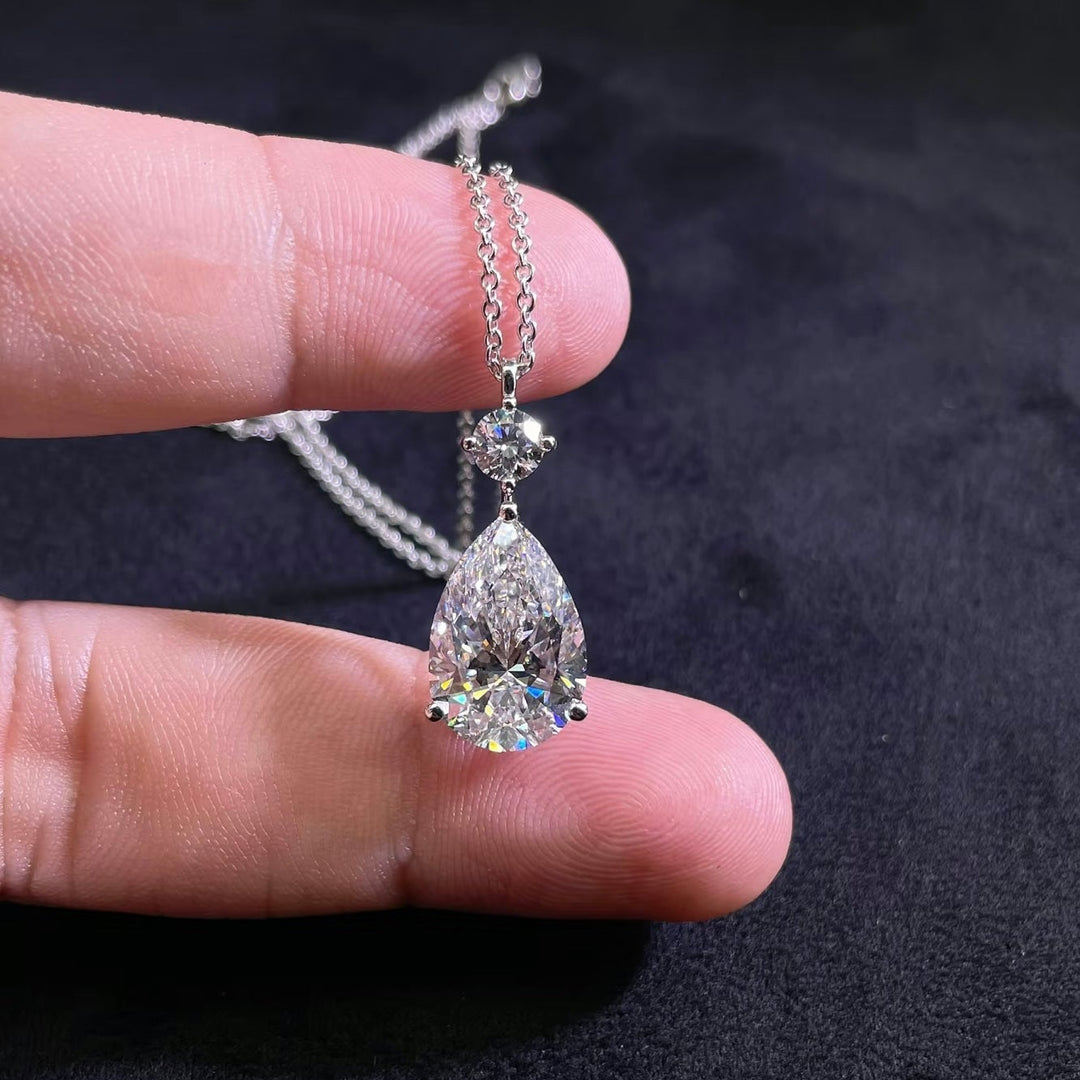 Luminéa Teardrop Moissanite Drop Necklace | S925 Sterling Silver