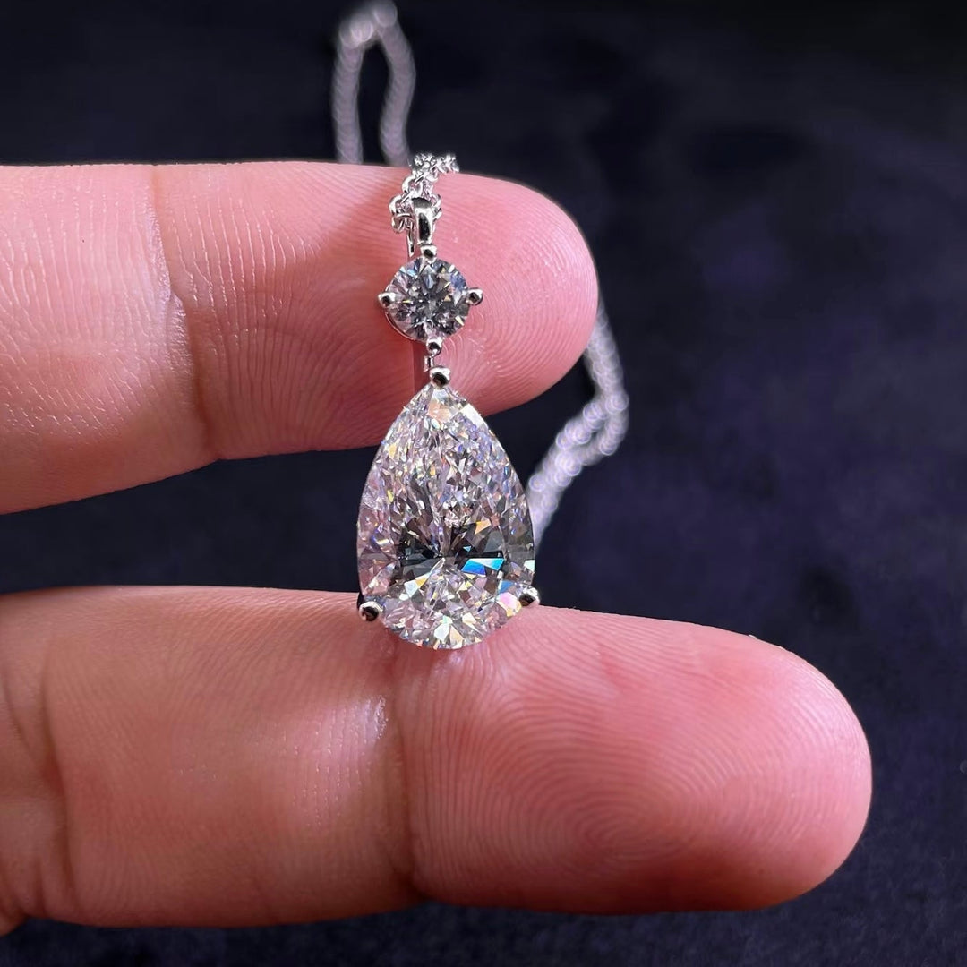 Luminéa Teardrop Moissanite Drop Necklace | S925 Sterling Silver