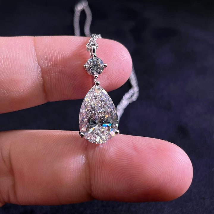 Luminéa Teardrop Moissanite Drop Necklace | S925 Sterling Silver