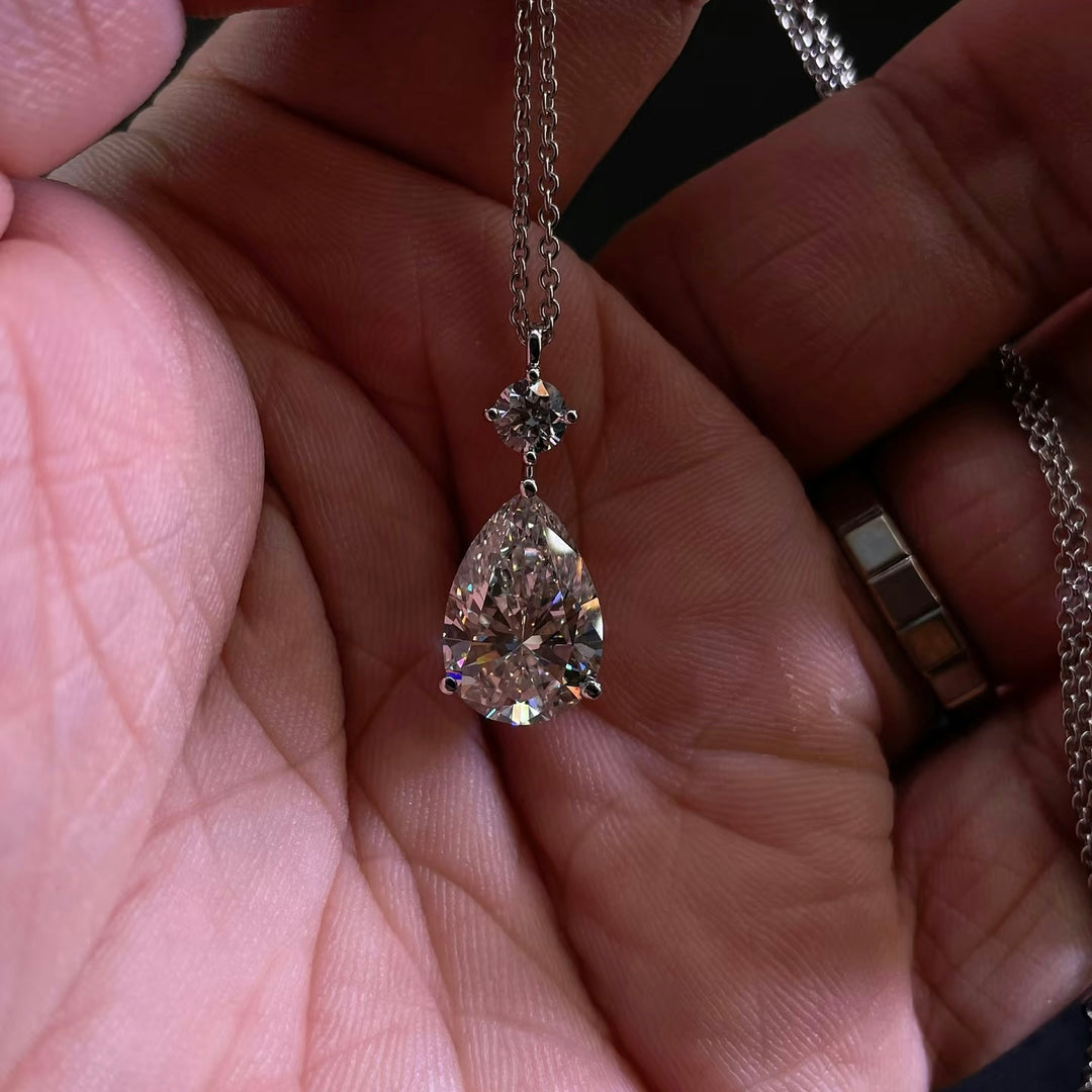 Luminéa Teardrop Moissanite Drop Necklace | S925 Sterling Silver