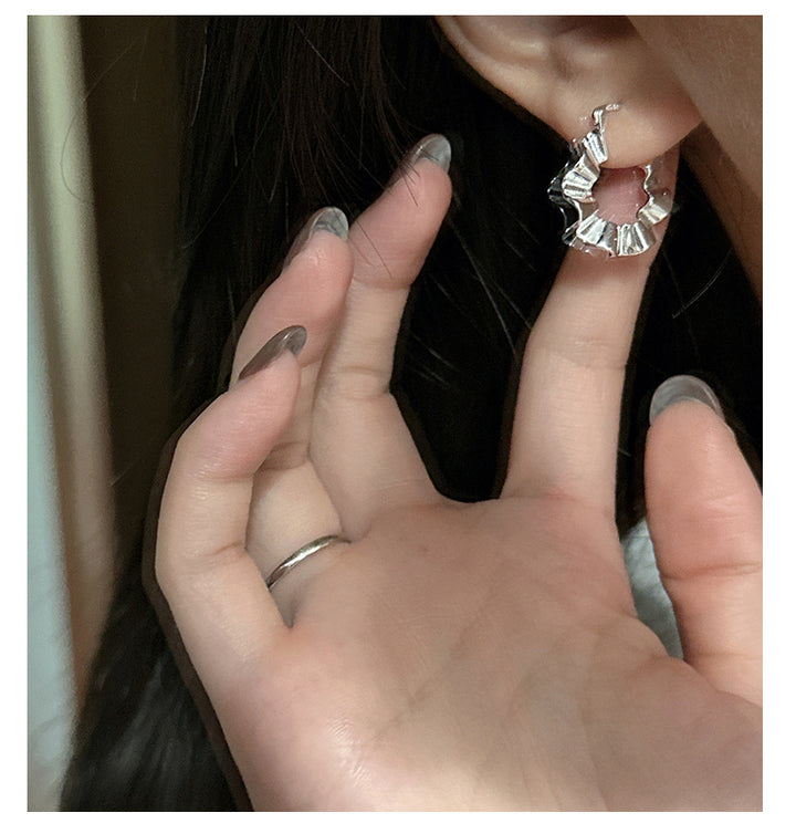 Sterling Silver Ruffle Earrings
