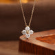 Flower Zircon Pendant Necklace