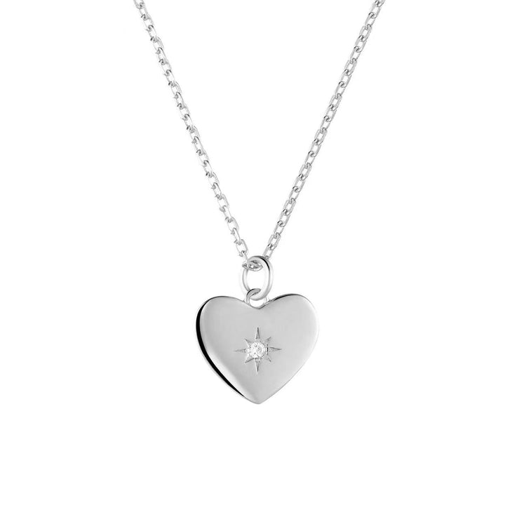 Sterling Silver Love Star Necklace