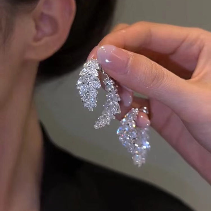 Wheat Fringe Leaf Earrings
