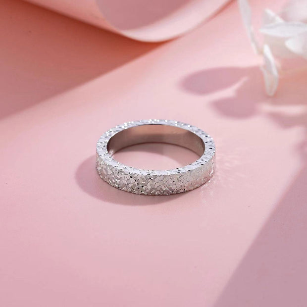 Sterling Silver Crushed Ice Ring