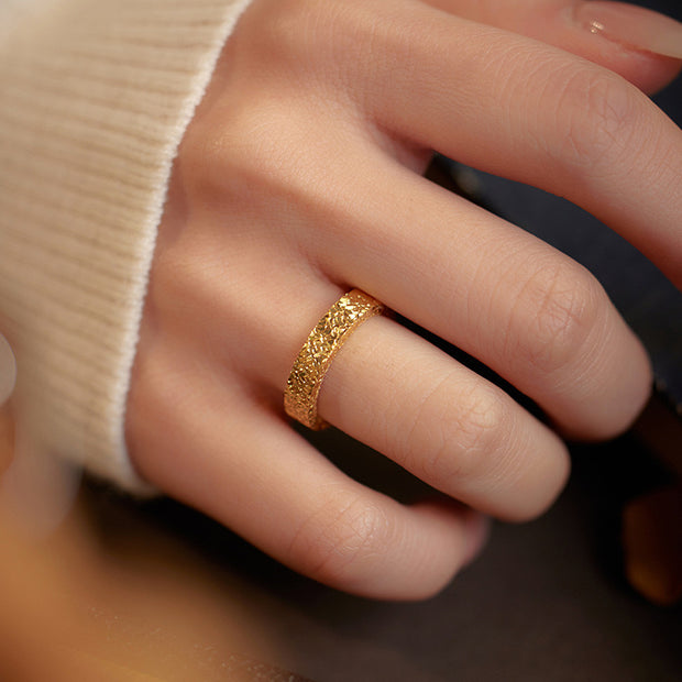 Sterling Silver Crushed Ice Ring